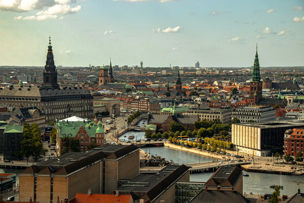 Copenhagen harbour and cycling streets