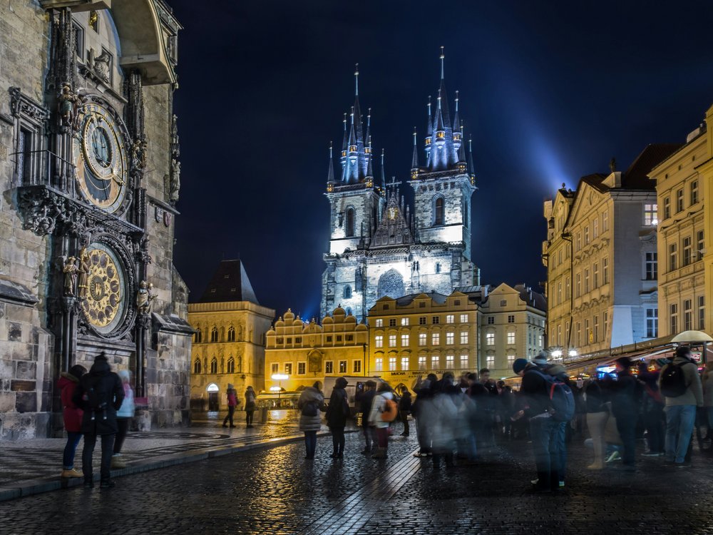 Prague Old Town and castle above the Vltava