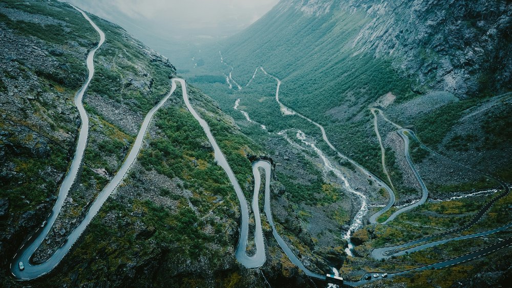 Trollstigen hairpin mountain road