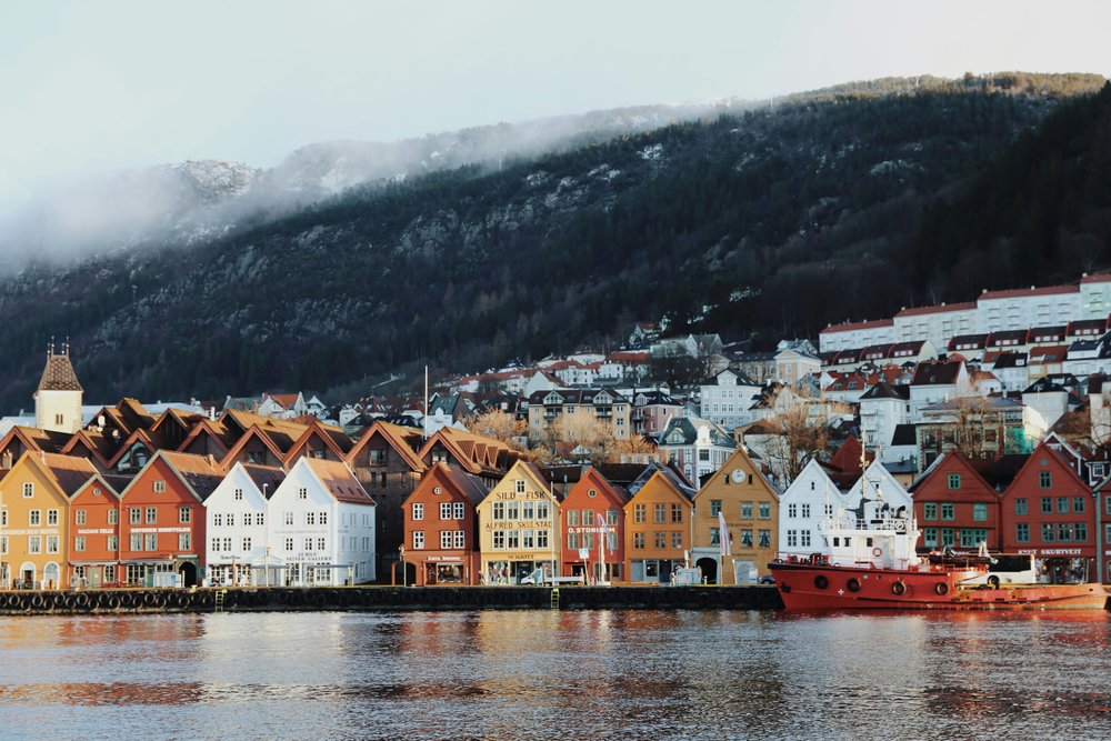 Bergen Bryggen wharf and harbour