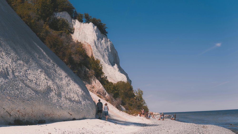 Møns Klint white chalk cliffs
