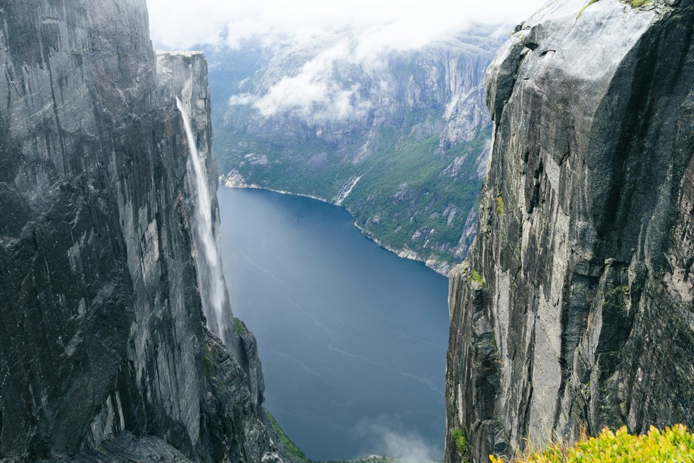 Preikestolen Pulpit Rock above Lysefjord